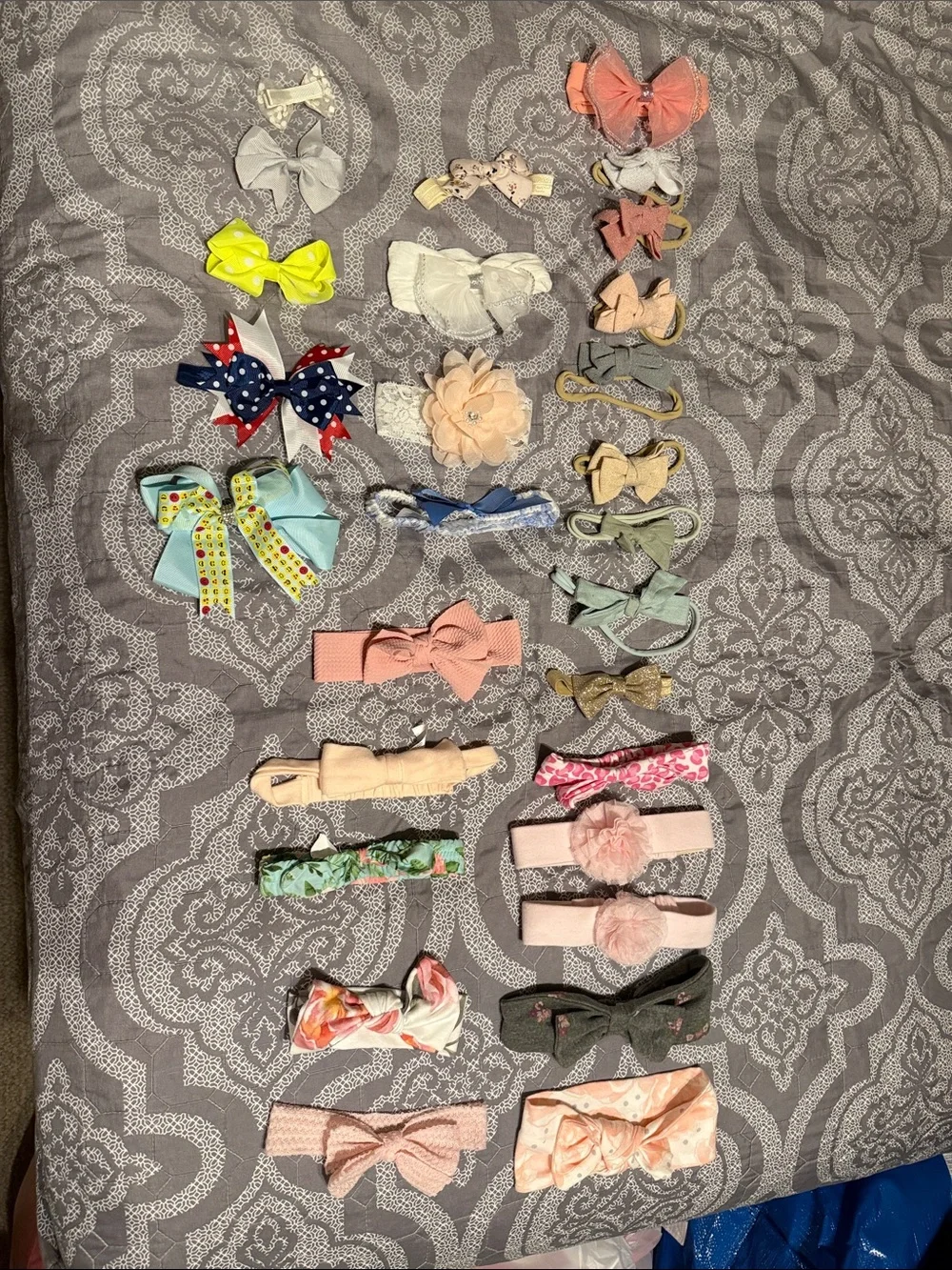 Assorted Girls' Pastel Bow & Flower Hair Clip Set - Multi
